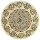 Byron Manor Avignon Mosaic Stone Garden Dining Table With 4 Stockholm Brown Chairs
