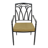 Byron Manor Avignon Stone Mosaic Garden Dining Table with 4 Ascot Chairs