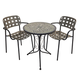 Summer Terrace Antigua Bistro 60cm with 2 Karin Chairs Garden Set