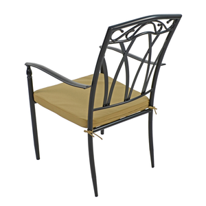 Byron Manor Bayfield Firepit Garden Patio Table with 4 Ascot Chairs Set