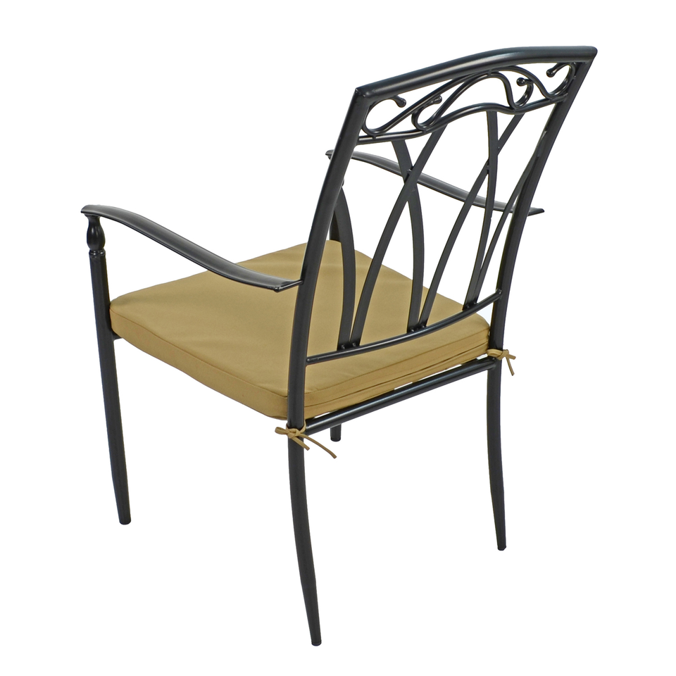 Byron Manor Bayfield Firepit Garden Patio Table with 4 Ascot Chairs Set