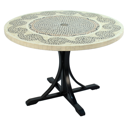 Byron Manor Avignon 110cm Stone Mosaic Garden Dining Table