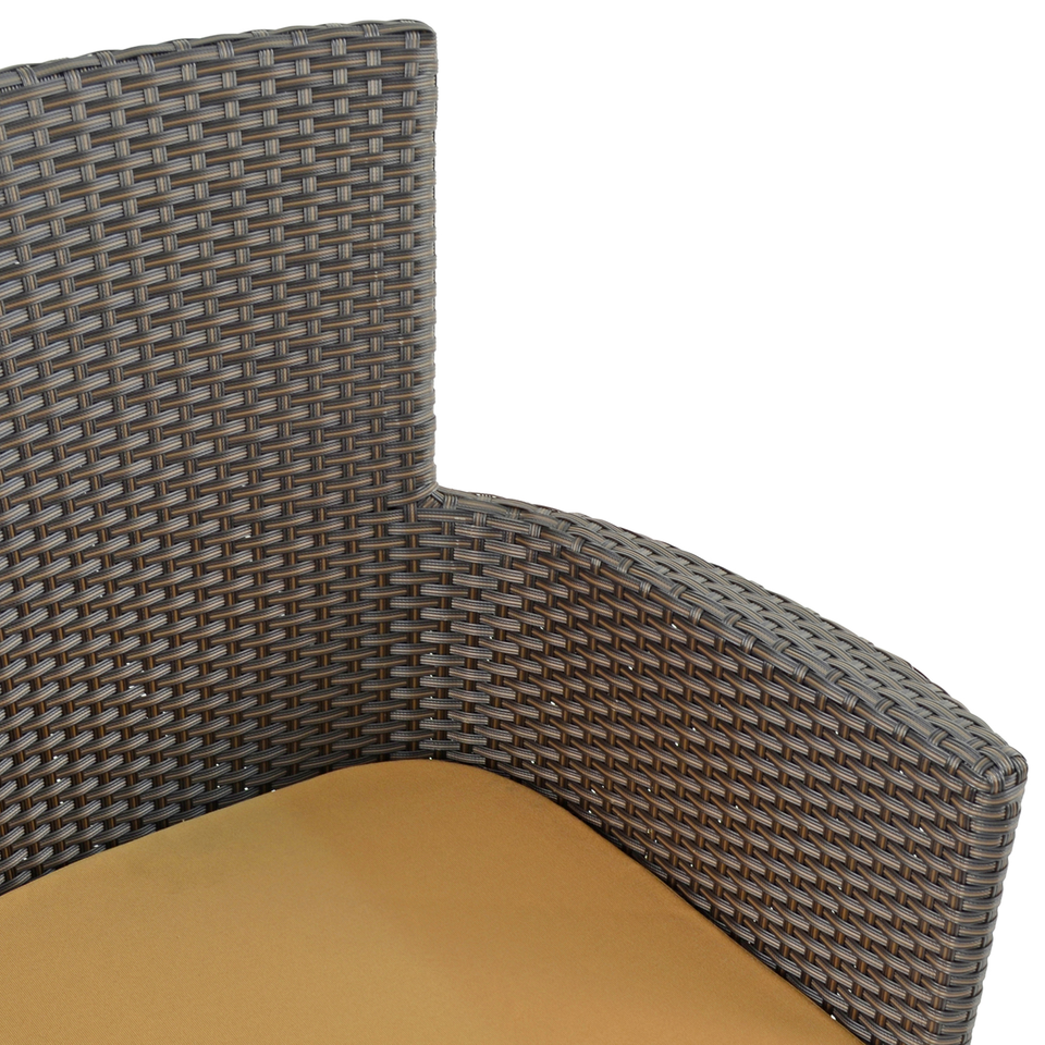 Byron Manor Avignon Mosaic Stone Garden Dining Table With 4 Stockholm Brown Chairs
