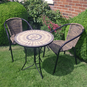 Summer Terrace Brava Bistro with San Remo Chairs Garden Set