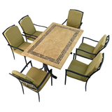 Byron Manor Charleston Garden Dining Table With 6 Ascot Chairs Set
