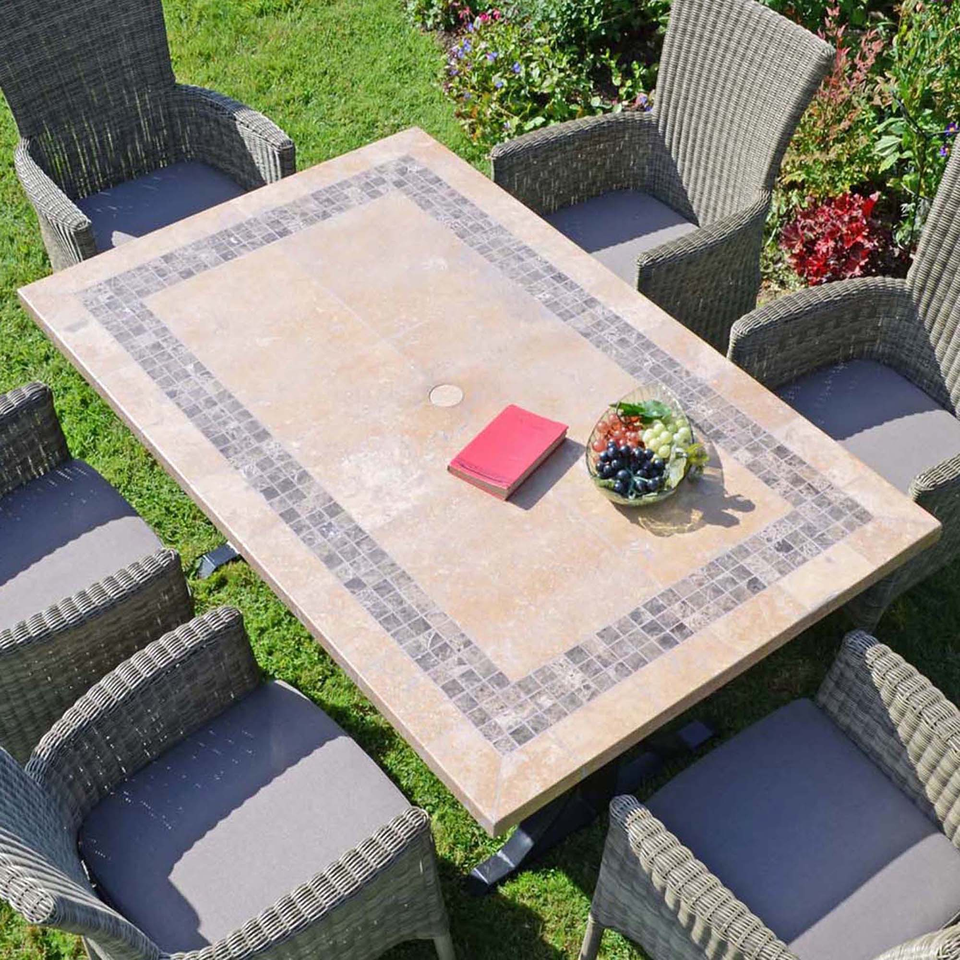 Byron Manor Charleston Garden Dining Table With 6 Ascot Chairs Set