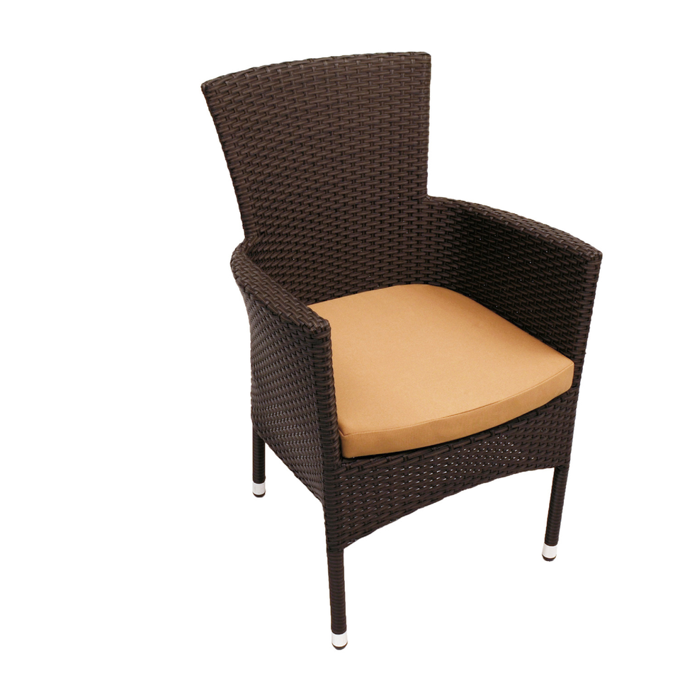 Byron Manor Avignon Mosaic Stone Garden Dining Table With 4 Stockholm Brown Chairs