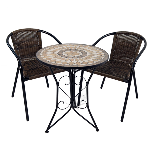 Summer Terrace Brava Bistro with San Remo Chairs Garden Set