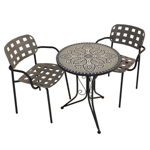 Summer Terrace Antigua Bistro 60cm with 2 Karin Chairs Garden Set