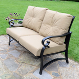 Byron Manor Hampton Garden Stone Rectangular Coffee Table with 2 Windsor Lounge Sofa Set