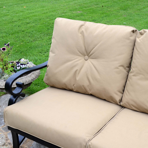 Byron Manor Hampton Garden Stone Rectangular Coffee Table with 2 Windsor Lounge Sofa Set