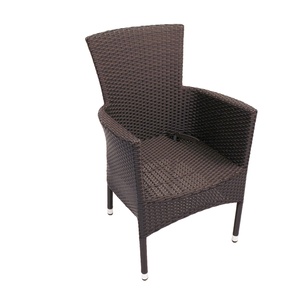 Byron Manor Avignon Mosaic Stone Garden Dining Table With 4 Stockholm Brown Chairs