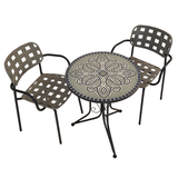 Summer Terrace Antigua Bistro 60cm with 2 Karin Chairs Garden Set
