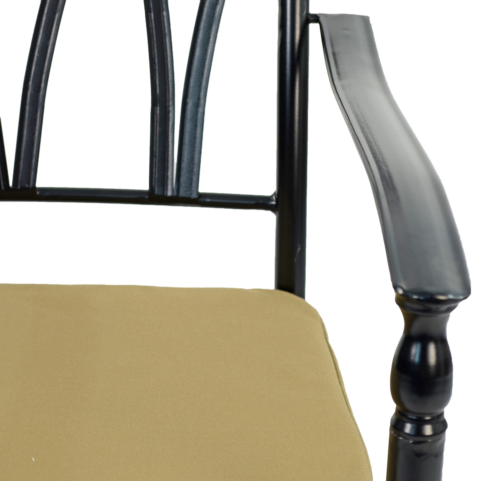 Byron Manor Avignon Stone Mosaic Garden Dining Table with 4 Ascot Chairs