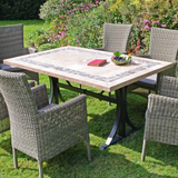 Byron Manor Charleston Garden Dining Table With 6 Ascot Chairs Set
