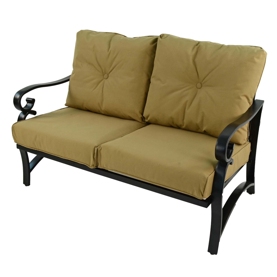 Byron Manor Hampton Garden Stone Rectangular Coffee Table with 2 Windsor Lounge Sofa Set