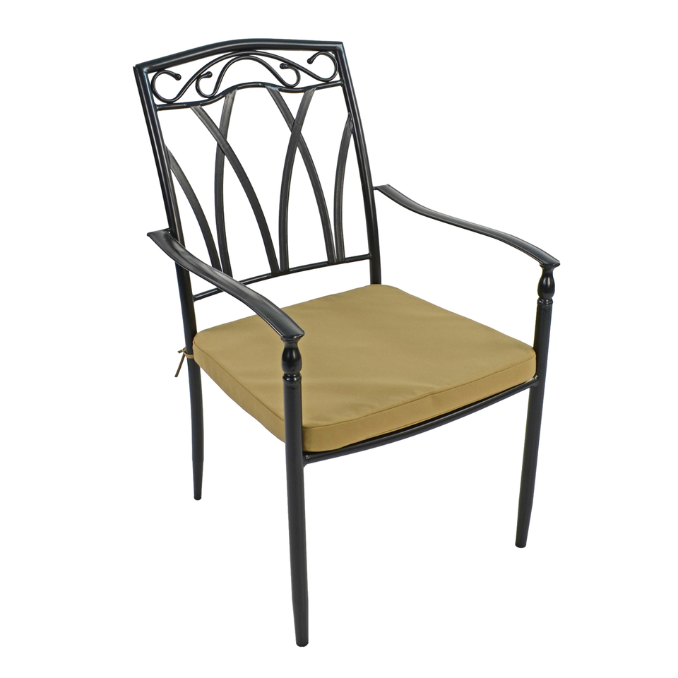 Byron Manor Avignon Stone Mosaic Garden Dining Table with 4 Ascot Chairs