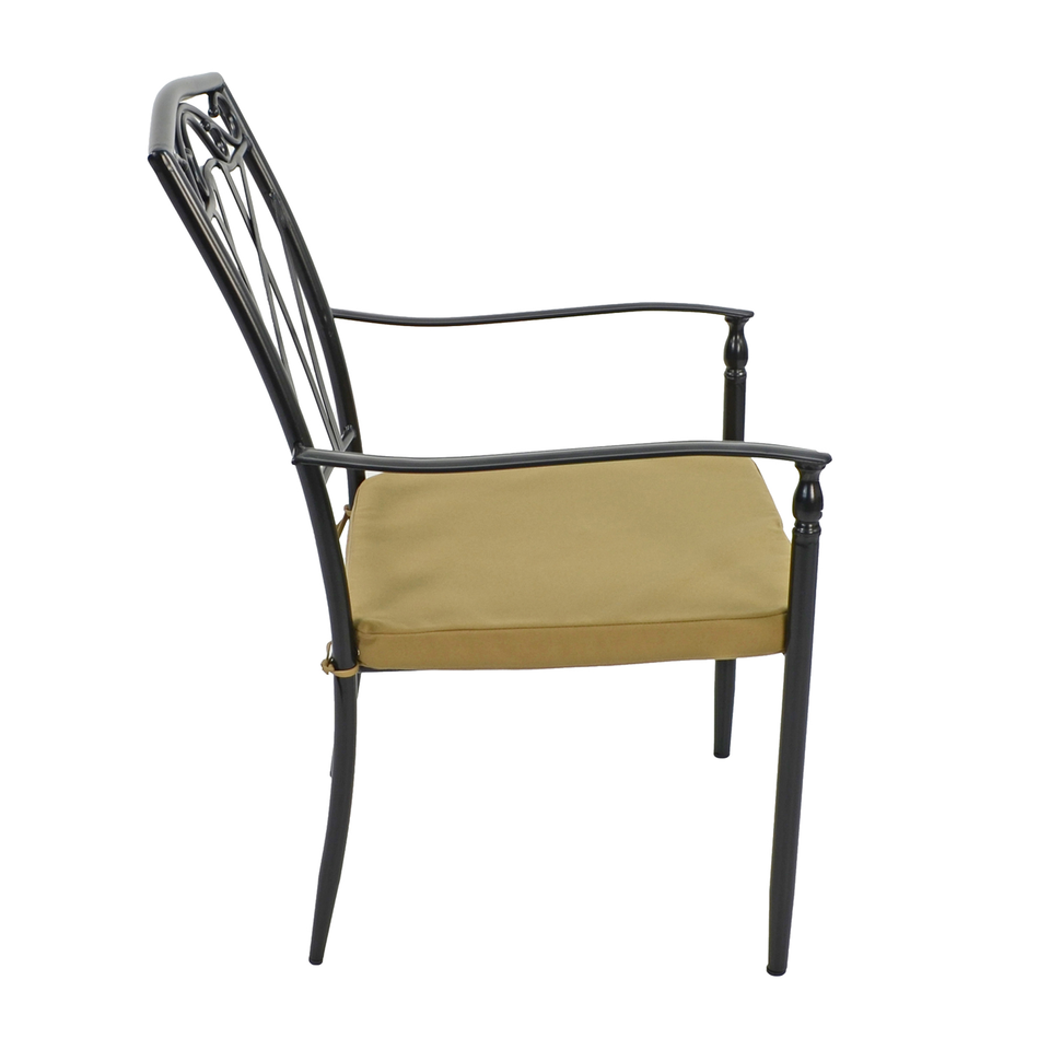 Byron Manor Avignon Stone Mosaic Garden Dining Table with 4 Ascot Chairs