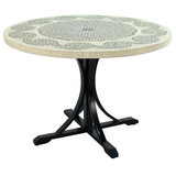 Byron Manor Avignon Mosaic Stone Garden Dining Table With 4 Stockholm Brown Chairs