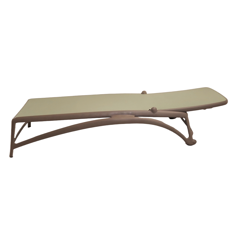 Nardi Atlantico Sun Lounger in Turtle Dove & Olive Green