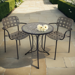 Summer Terrace Antigua Bistro 60cm with 2 Karin Chairs Garden Set