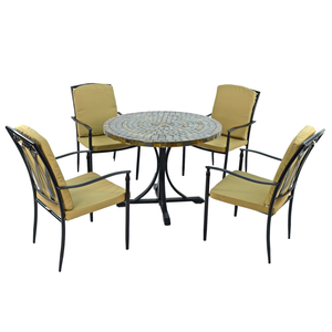 Byron Manor Monterey Garden Dining Table With 4 Ascot Chairs Set