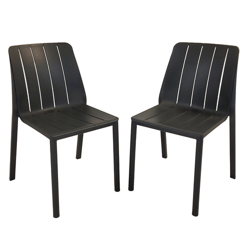 Nardi Tiberina Bistrot Chair in Anthracite - Pack of 2