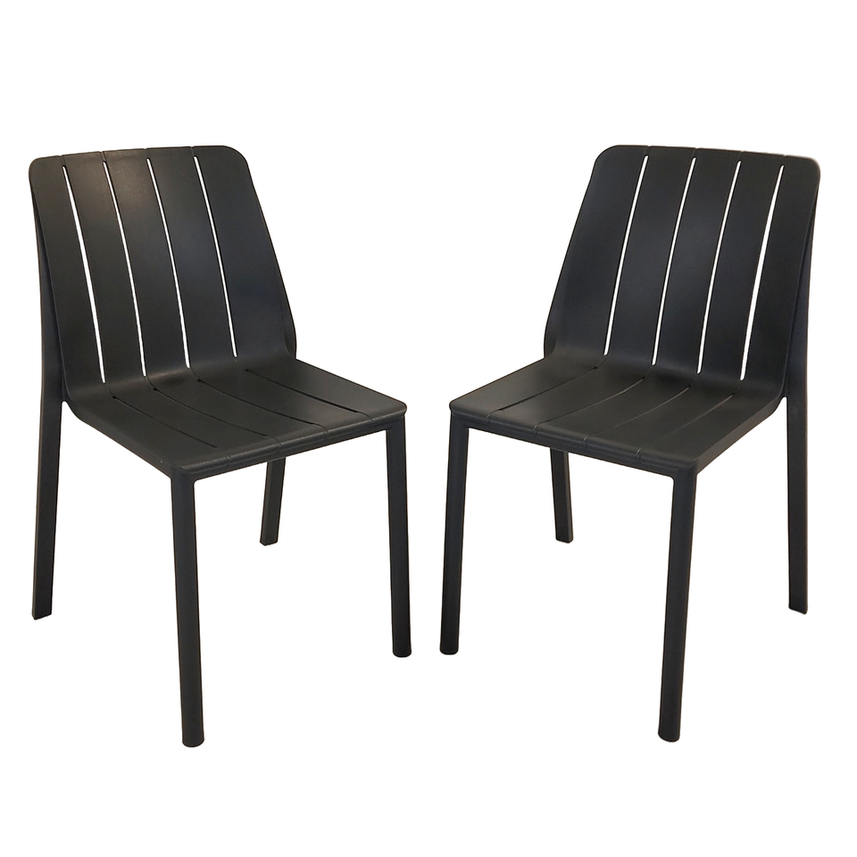 Nardi Tiberina Bistrot Chair in Anthracite - Pack of 2