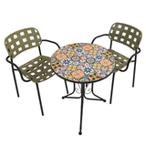 Summer Terrace Cuba Bistro 60cm with 2 Karin Chairs Garden Set