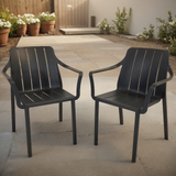 Nardi Tiberina Outdoor Armchair in Anthracite - Pack of 2