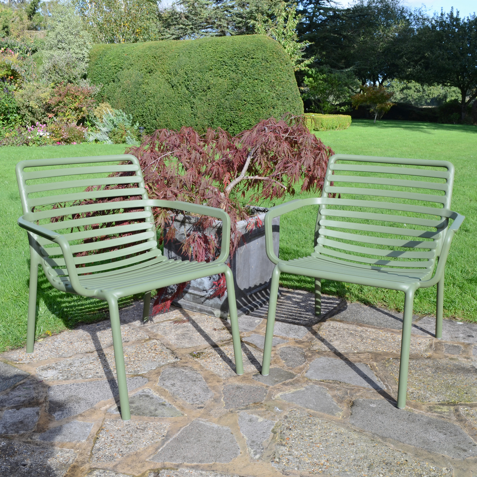 Nardi Doga Relax Outdoor Chair in Olive Green