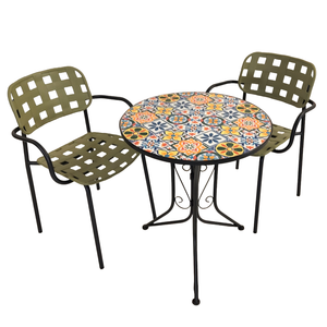 Summer Terrace Cuba Bistro 60cm with 2 Karin Chairs Garden Set