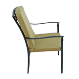 Byron Manor Bayfield Firepit Garden Patio Table with 4 Ascot Deluxe Chairs Set