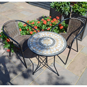 Summer Terrace Brava Bistro with San Remo Chairs Garden Set