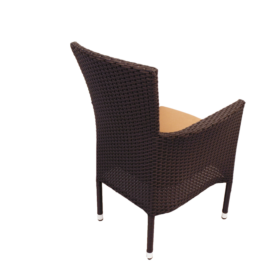Byron Manor Avignon Mosaic Stone Garden Dining Table With 4 Stockholm Brown Chairs