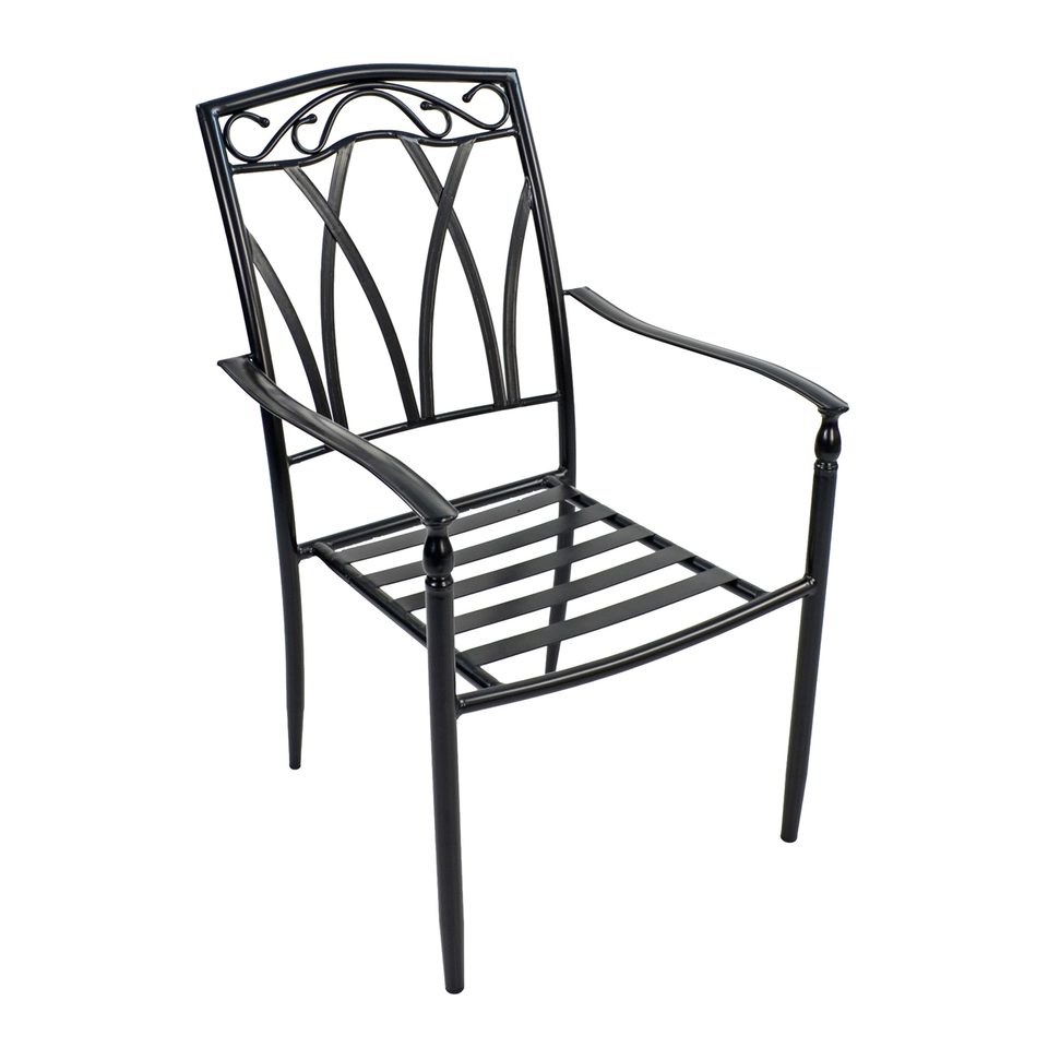 Byron Manor Avignon Stone Mosaic Garden Dining Table with 4 Ascot Chairs