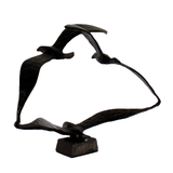 Elur Seagulls Iron Ornament 20cm in Mocha Brown