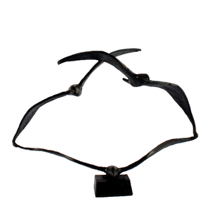Elur Seagulls Iron Ornament 20cm in Mocha Brown