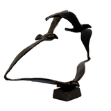 Elur Seagulls Iron Ornament 20cm in Mocha Brown