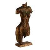Elur Torso Sculpture Aluminium Ornament 38cm Golden Brown