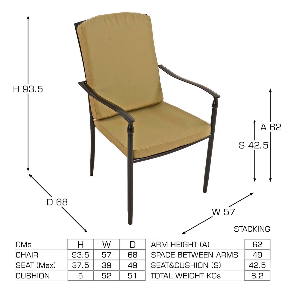 Byron Manor Ascot Garden Dining Chair (Pack of 2)