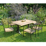Byron Manor Charleston Stone Garden Dining Table with 6 Ascot Chairs