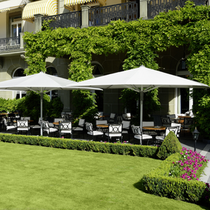 Glatz Sombrano 3m Square Parasol with Liro 150kg Moveable Base