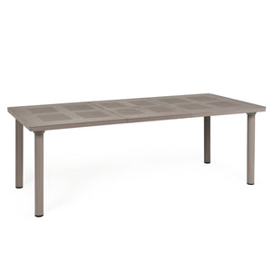 Nardi Turtle Dove Grey Libeccio Extending Table with 6 Bora Chair Set