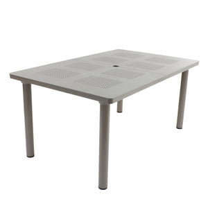 Nardi Turtle Dove Grey Libeccio Extending Table with 6 Bora Chair Set