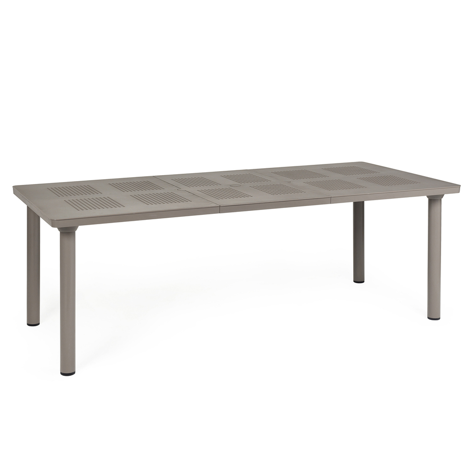 Nardi Turtle Dove Grey Libeccio Extending Table with 6 Darsena Chair Set
