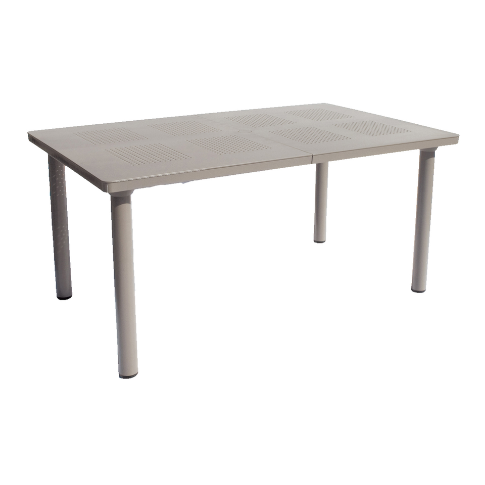 Nardi Turtle Dove Grey Libeccio Extending Table with 6 Darsena Chair Set