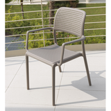 Nardi Turtle Dove Grey Libeccio Extending Table with 2 Darsena & 4 Bora Chair Set