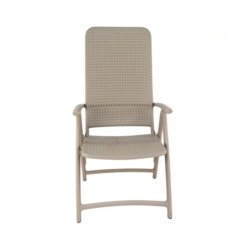 Nardi Turtle Dove Grey Libeccio Extending Table with 6 Darsena Chair Set