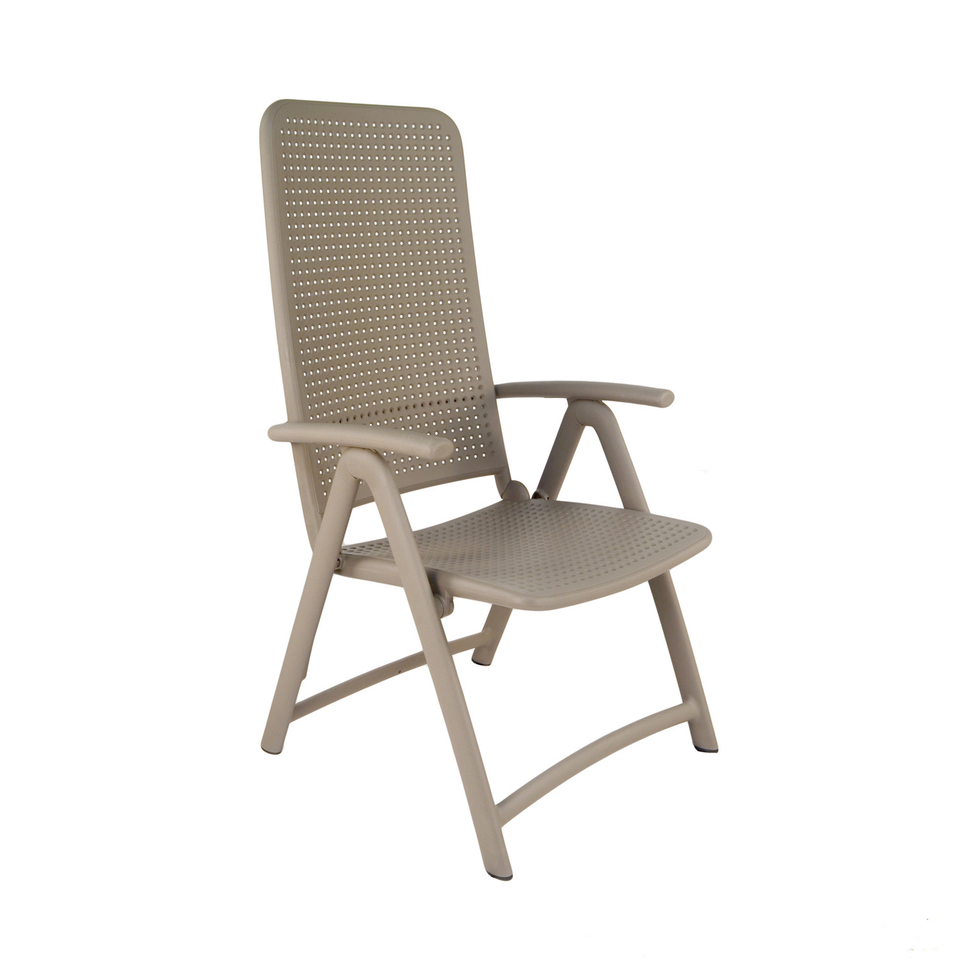 Nardi Turtle Dove Grey Libeccio Extending Table with 6 Darsena Chair Set